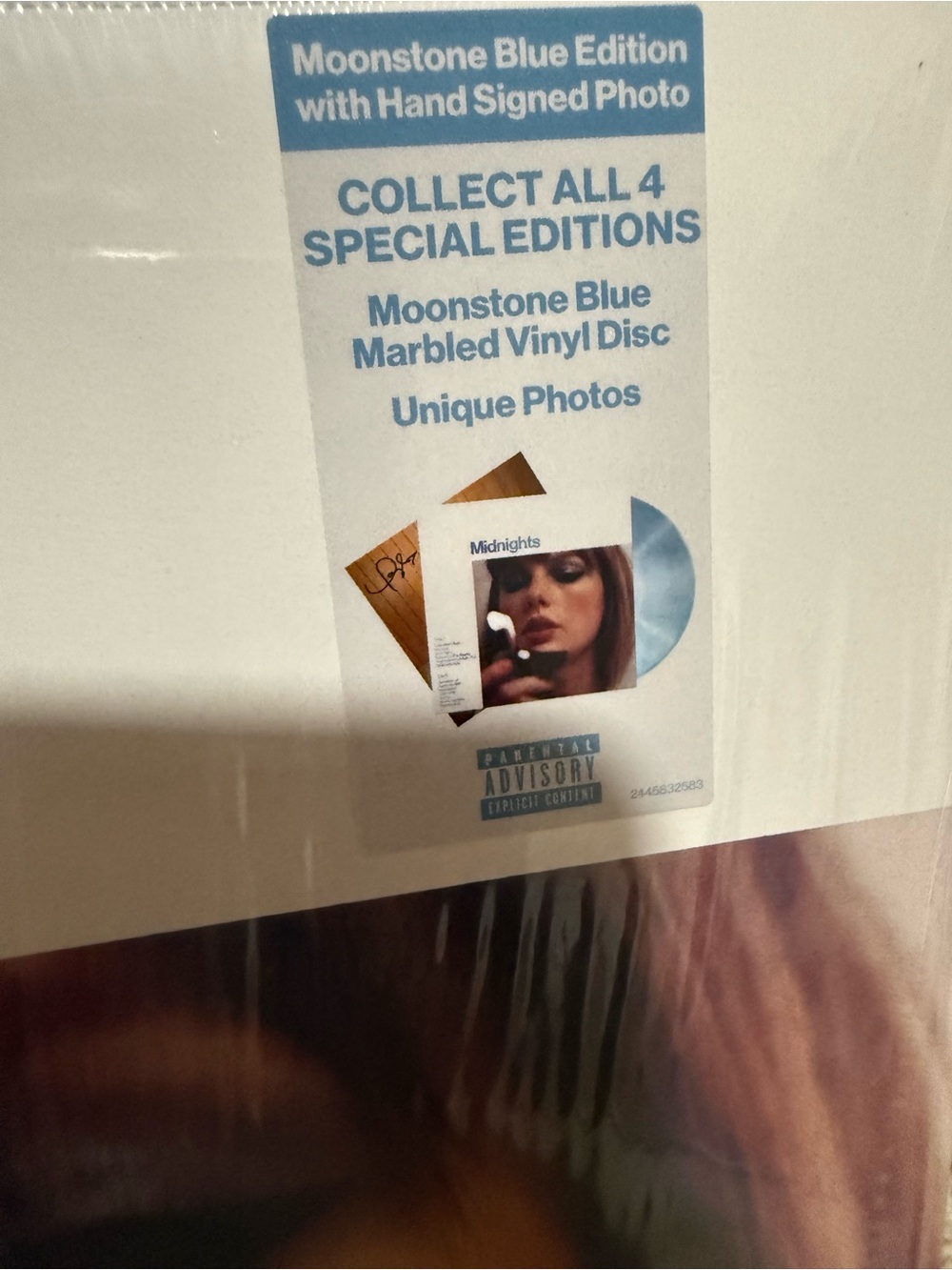 Taylor Swift Moonstone Blue marbled signed limited edition "Midnights" Vinyl - Picture 2 of 12